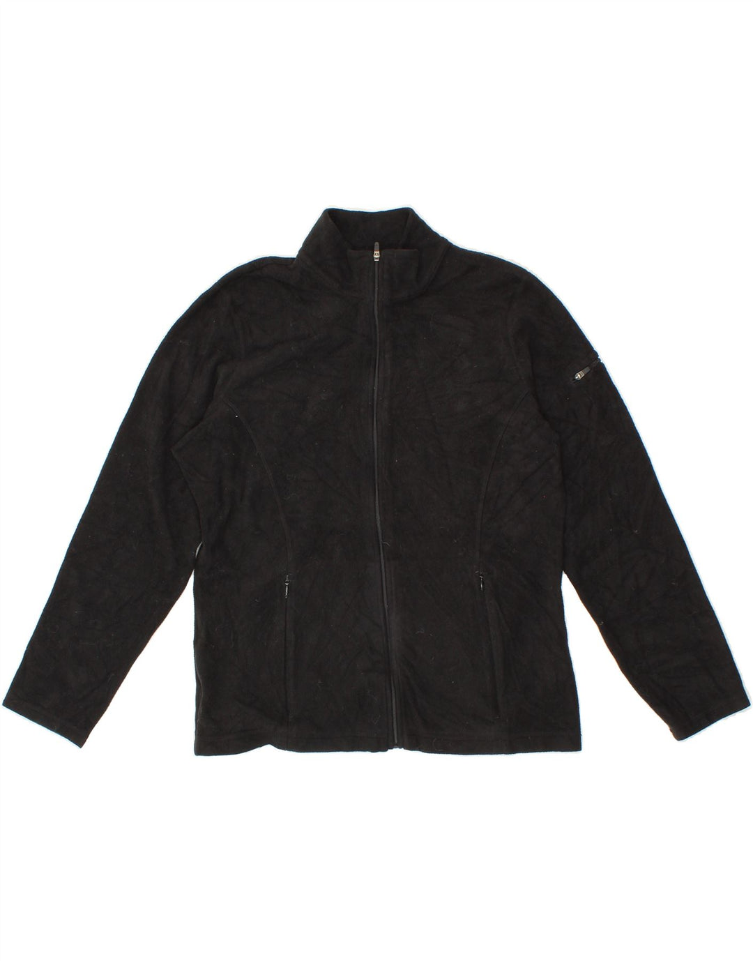 L.L.BEAN Womens Fleece Jacket UK 14 Medium Black Polyester Vintage L.L.Bean and Second-Hand L.L.Bean from Messina Hembry 