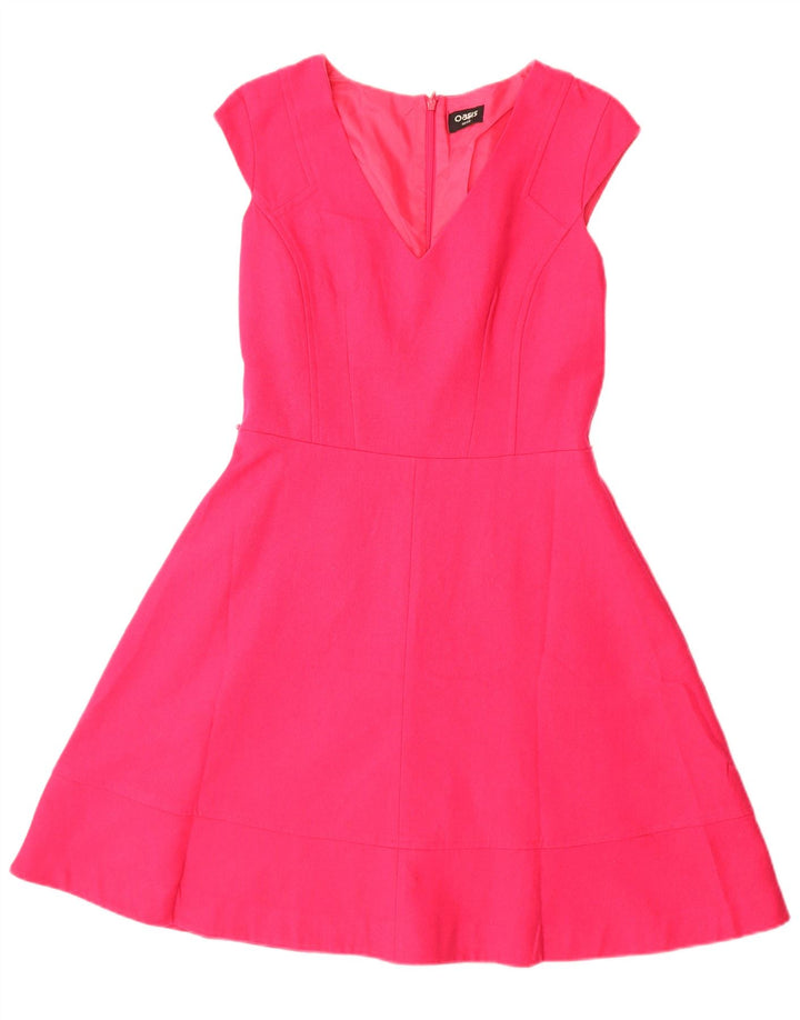 Abito a trapezio da donna Oasis UK 10 piccolo in lana rosa