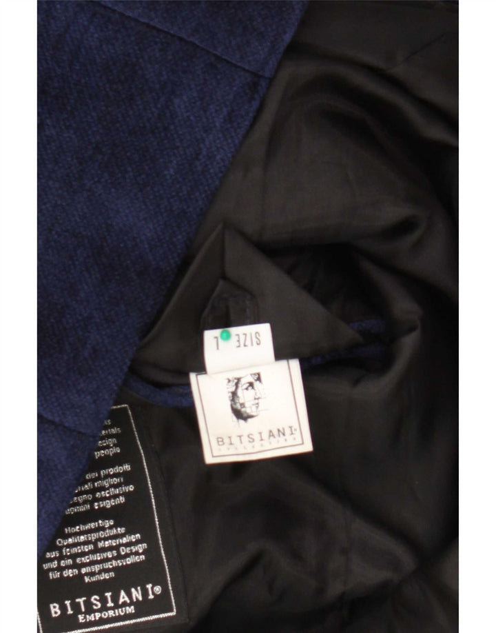 Giacca blazer vintage da uomo a 4 bottoni UK 40 grande blu navy