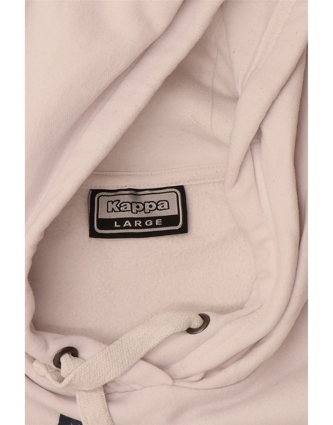 Maglione con cappuccio grafico da uomo KAPPA grande in cotone bianco