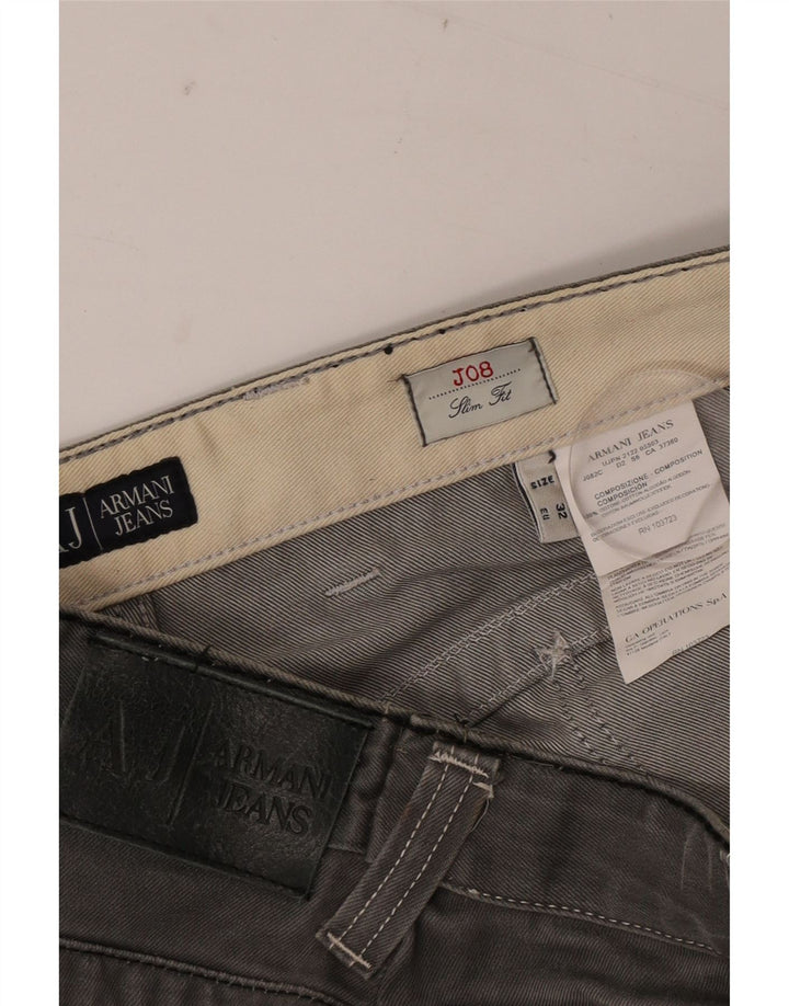 Jeans slim da uomo ARMANI W32 L30 cotone grigio