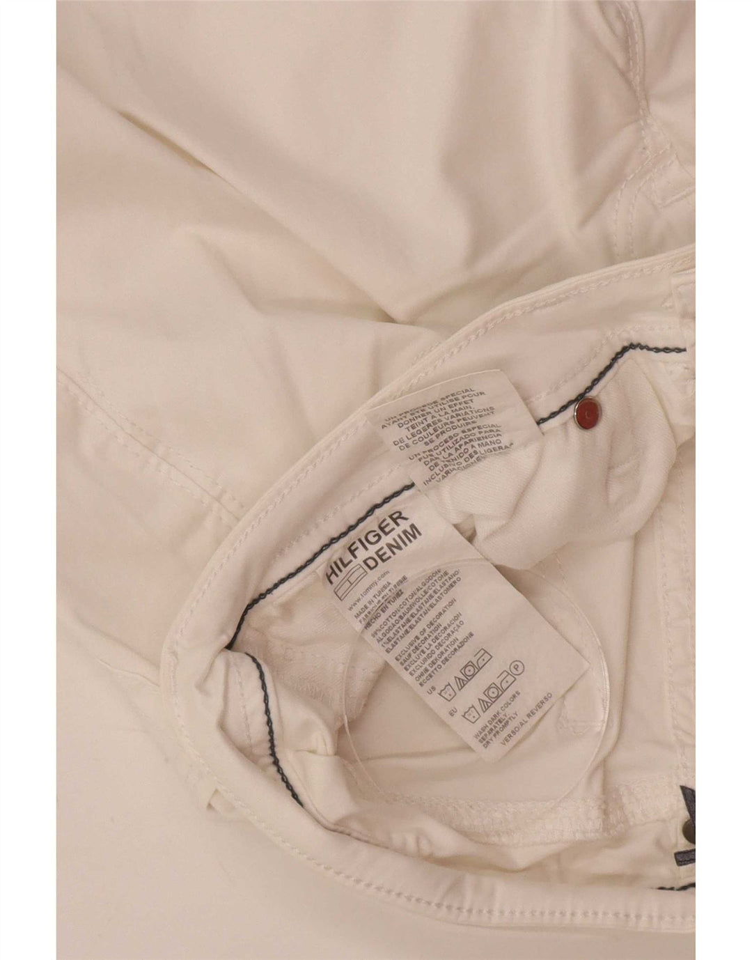 Pantaloncini casual da donna Tommy Hilfiger medi W29 cotone bianco