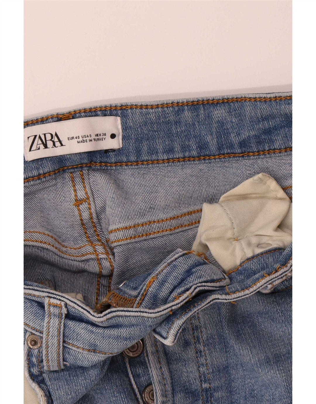 Jeans dritti da donna Zara EU 40 medi W30 L26 Blu