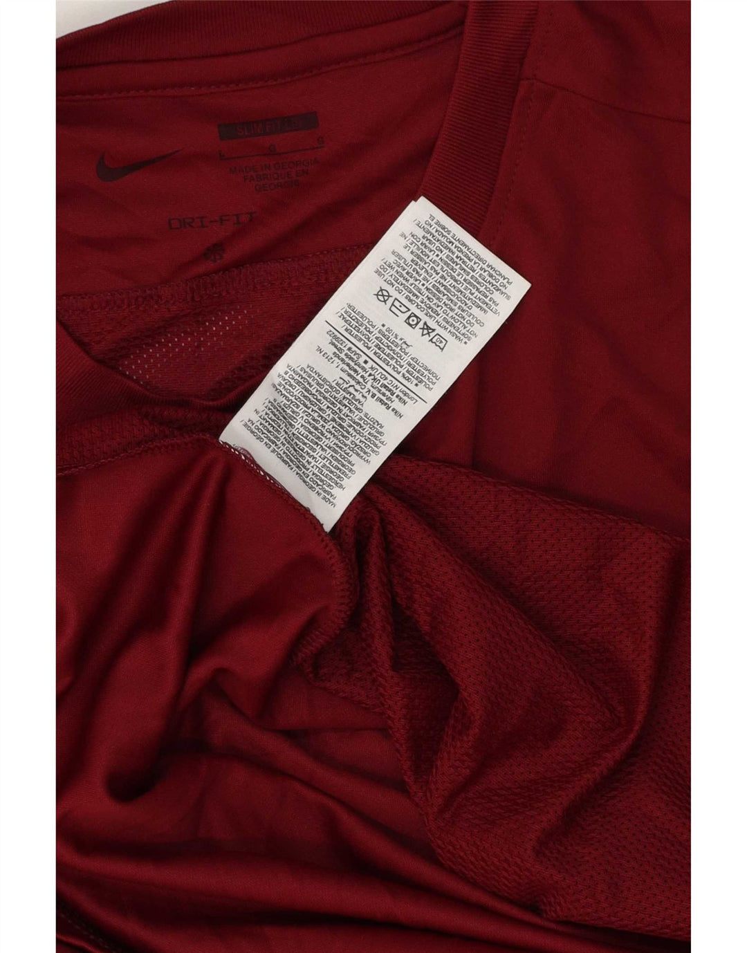 T-shirt Nike da uomo Dri Fit Slim, taglia grande, in poliestere bordeaux