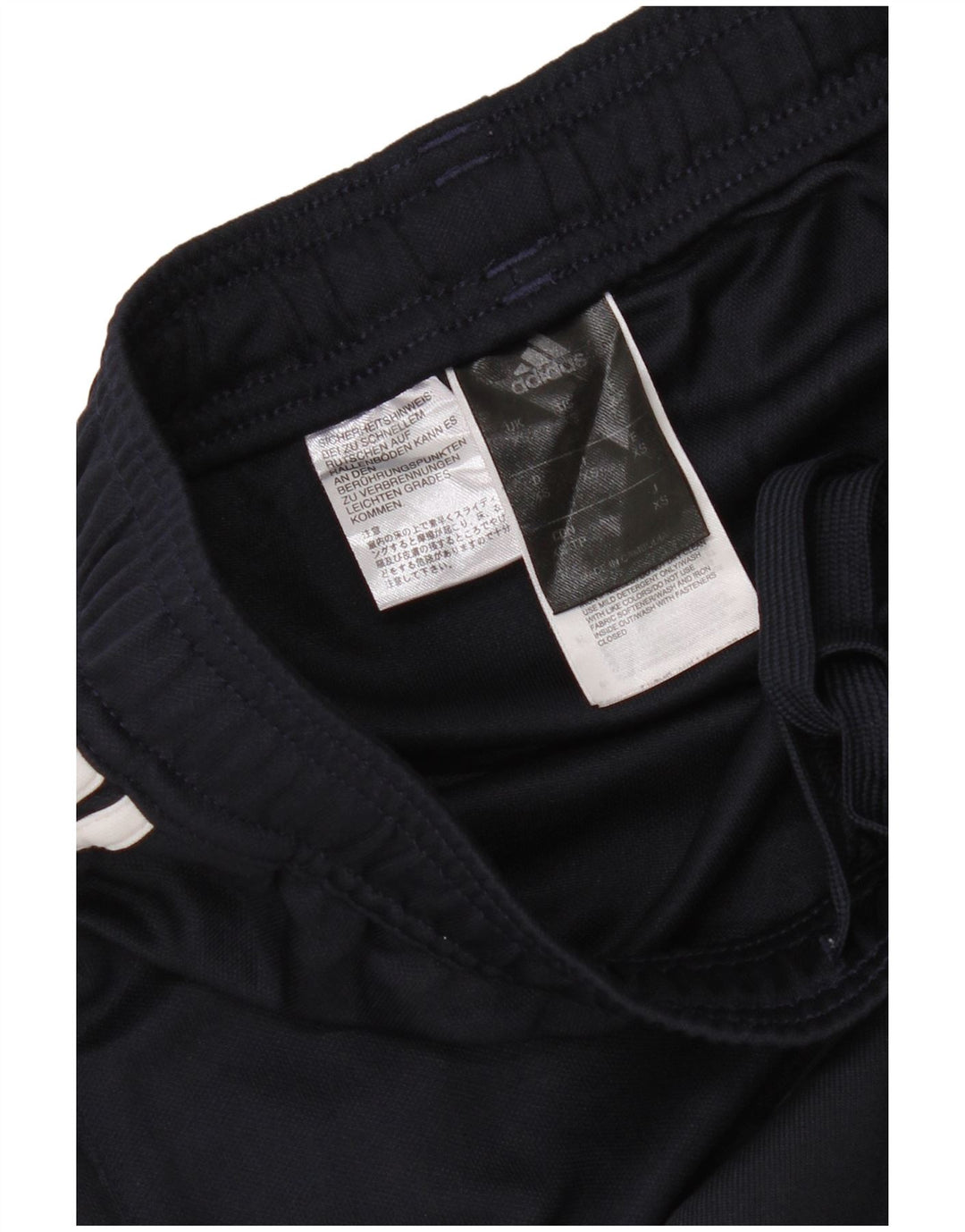 Pantaloni da tuta da donna Adidas UK 4 XS poliestere blu navy