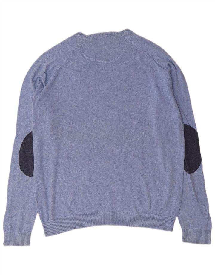 Maglione maglione girocollo da uomo Zara XL in cotone blu