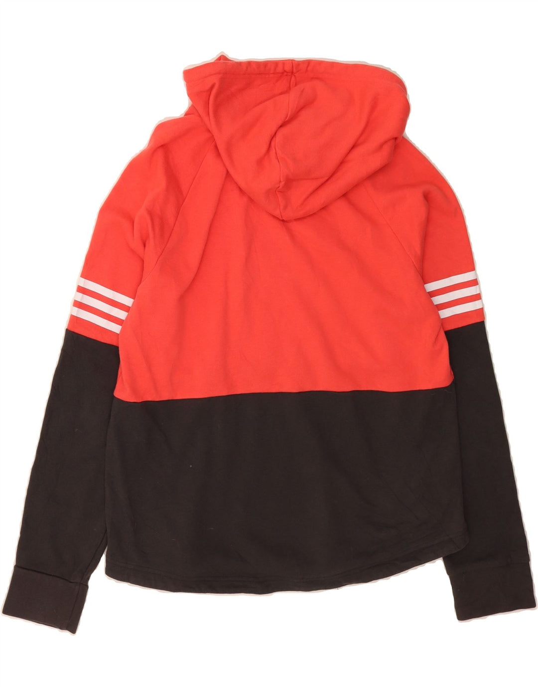 ADIDAS Mens Hoodie Jumper Small Red Colourblock Vintage Adidas and Second-Hand Adidas from Messina Hembry 
