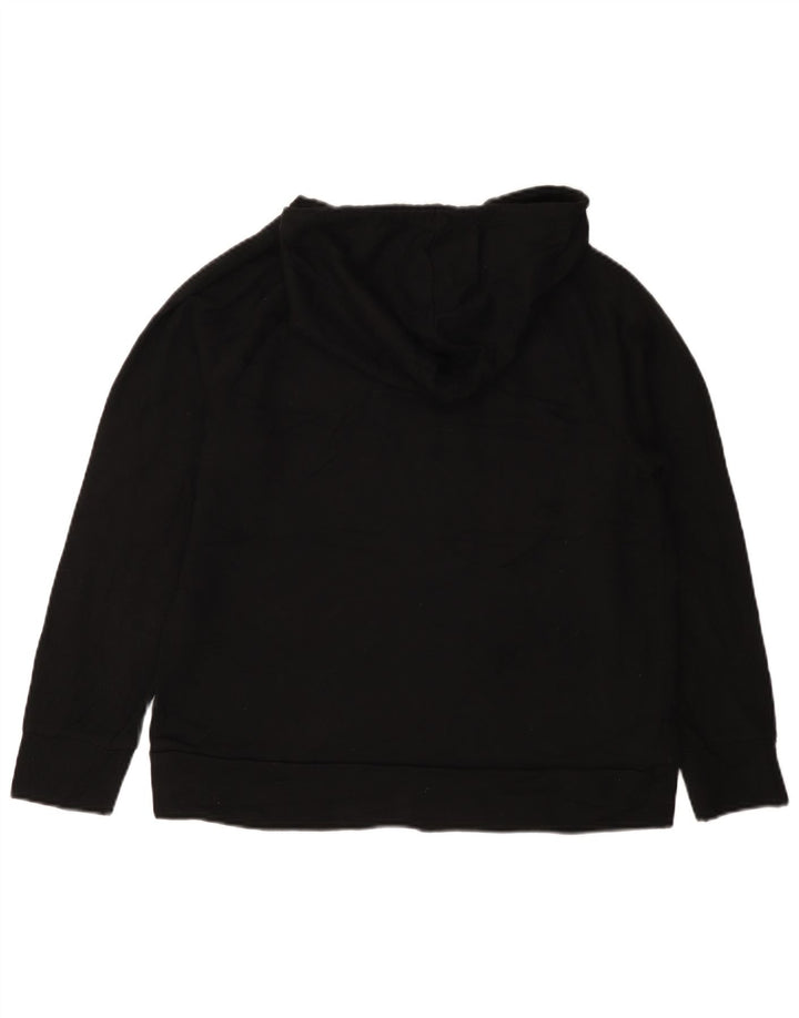 Felpa con cappuccio da donna vestibilità ampia Eddie Bauer UK 14 poliestere nero medio