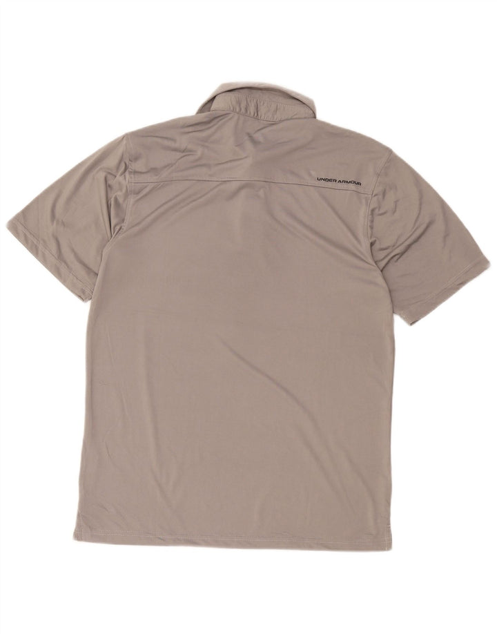 Polo Under Armour da uomo Heat Gear in poliestere grigio medio