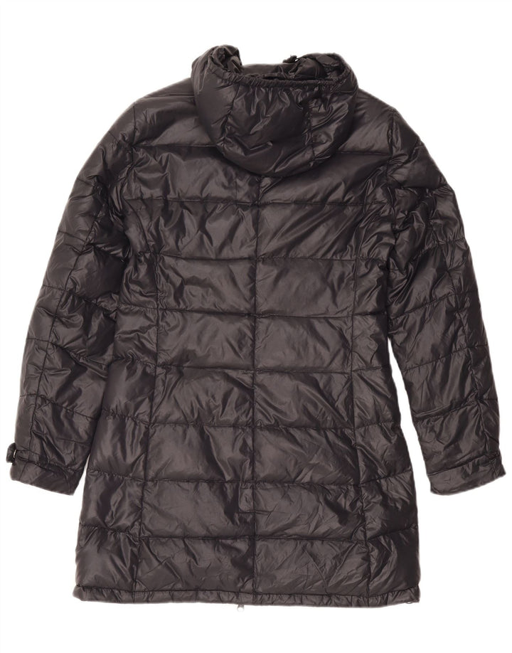 Cappotto imbottito con cappuccio da donna Ellesse UK 10 piccolo in nylon blu navy