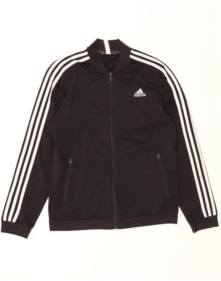 Giacca da tuta da donna ADIDAS UK 12/14 poliestere nero medio