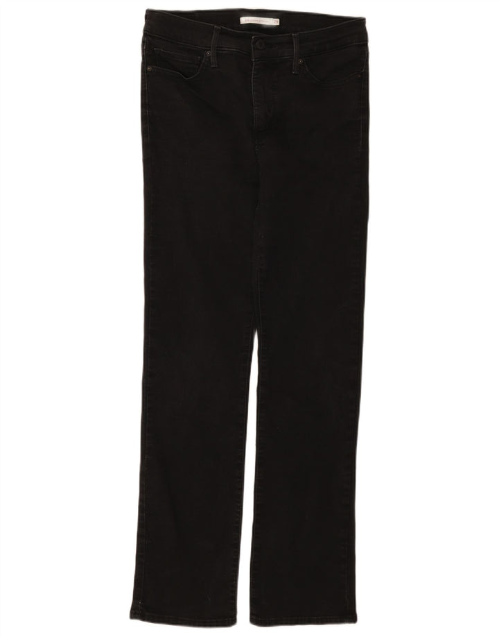 Jeans dritti modellanti 314 da donna Levi's W29 L30 cotone nero