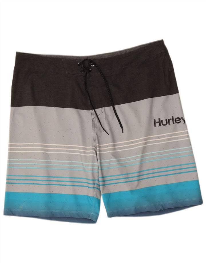 Pantaloncini da bagno Hurley Phantom Graphic da uomo, grandi, a righe multicolori