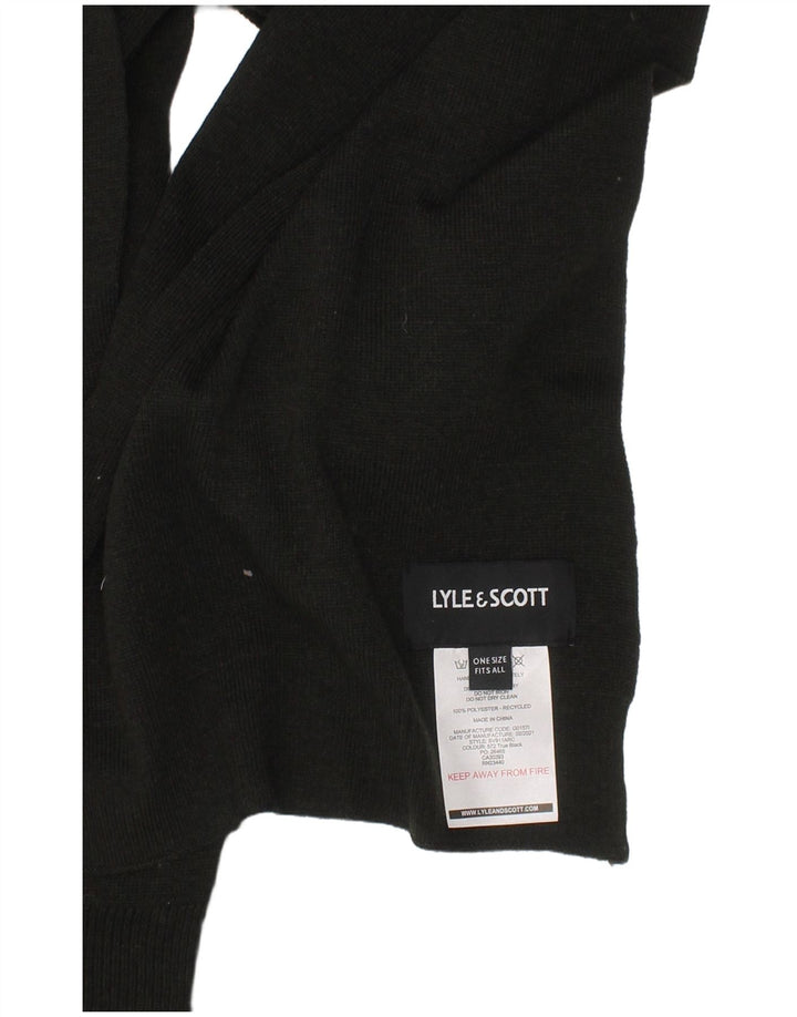 Sciarpa rettangolare da uomo Lyle & Scott, taglia unica, in poliestere nero