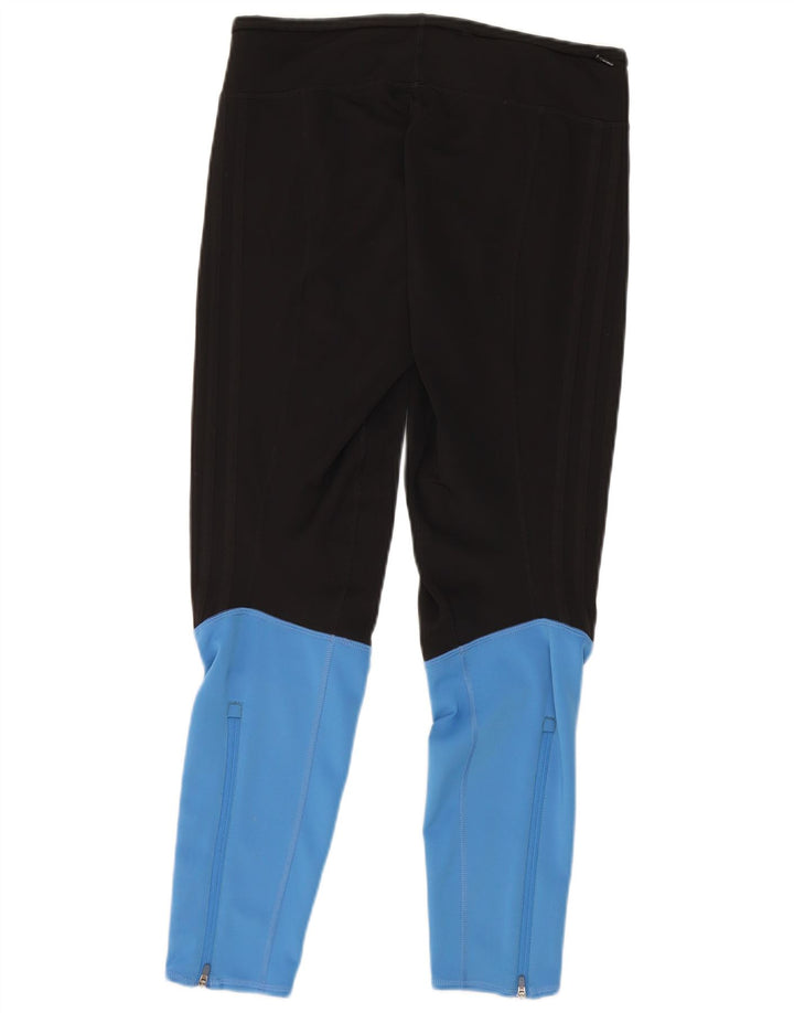 Leggings Adidas Climalite da donna UK 12/14 Medium Black Colourblock