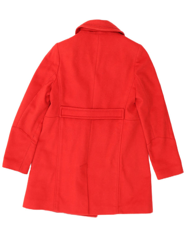 WHISTLES Womens Double Breasted Coat UK 10 Small Red Wool