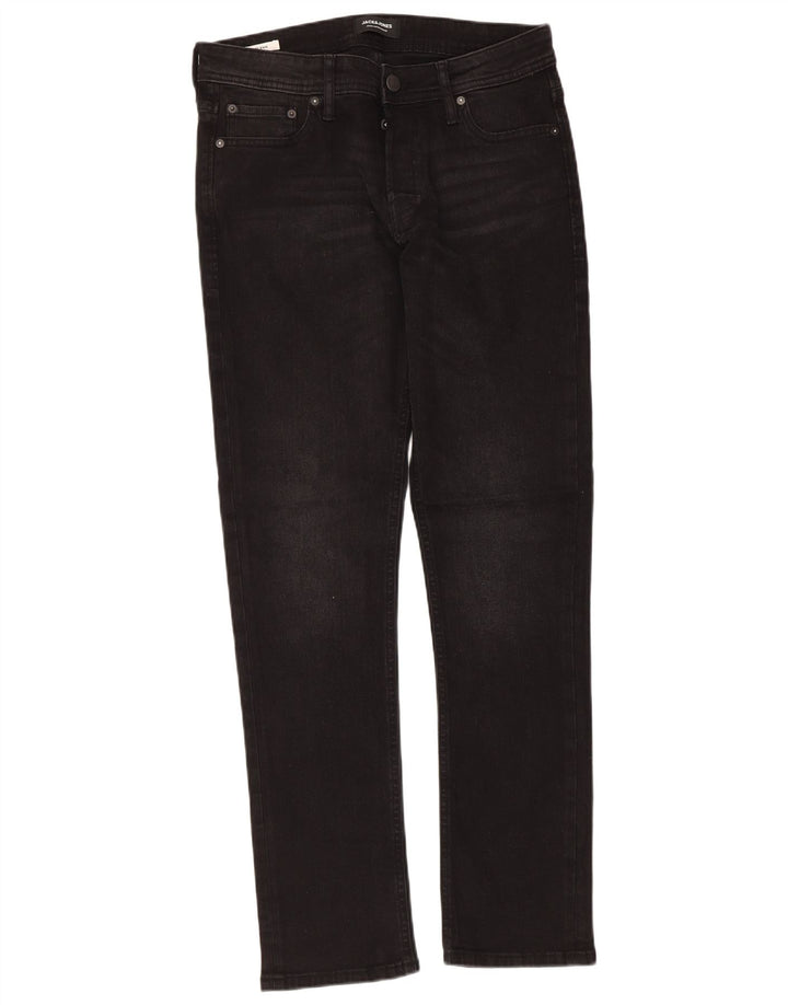 Jack & Jones Uomo GLENN Slim Jeans W31 L32 Cotone Nero