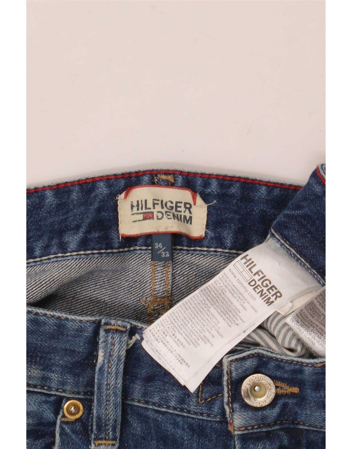 Tommy Hilfiger Uomo Distressed Jeans Slim W34 L32 Cotone Blu
