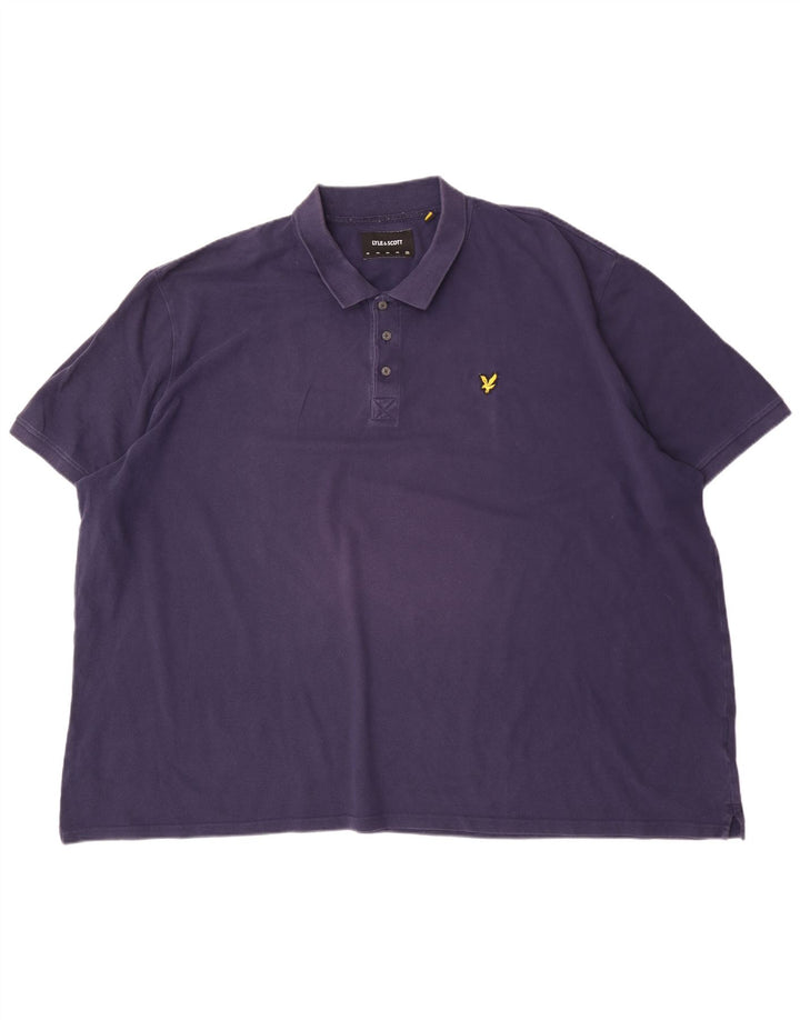 Polo da uomo Lyle & Scott 5XL cotone blu navy