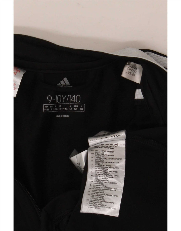 Giacca da tuta da ragazzo Adidas 9-10 anni in poliestere color block nero