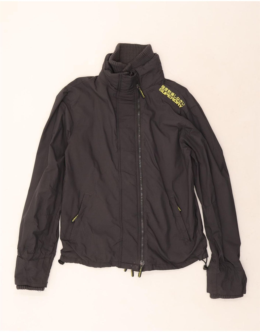 Giacca antipioggia grafica da uomo Superdry UK 42 XL nylon grigio
