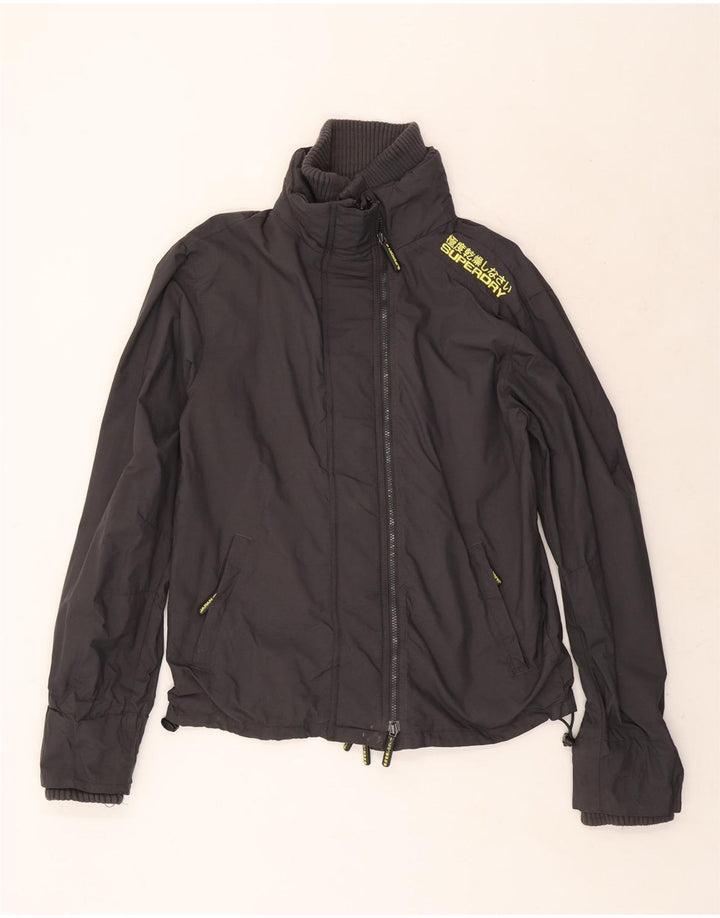 Giacca antipioggia grafica da uomo Superdry UK 42 XL nylon grigio