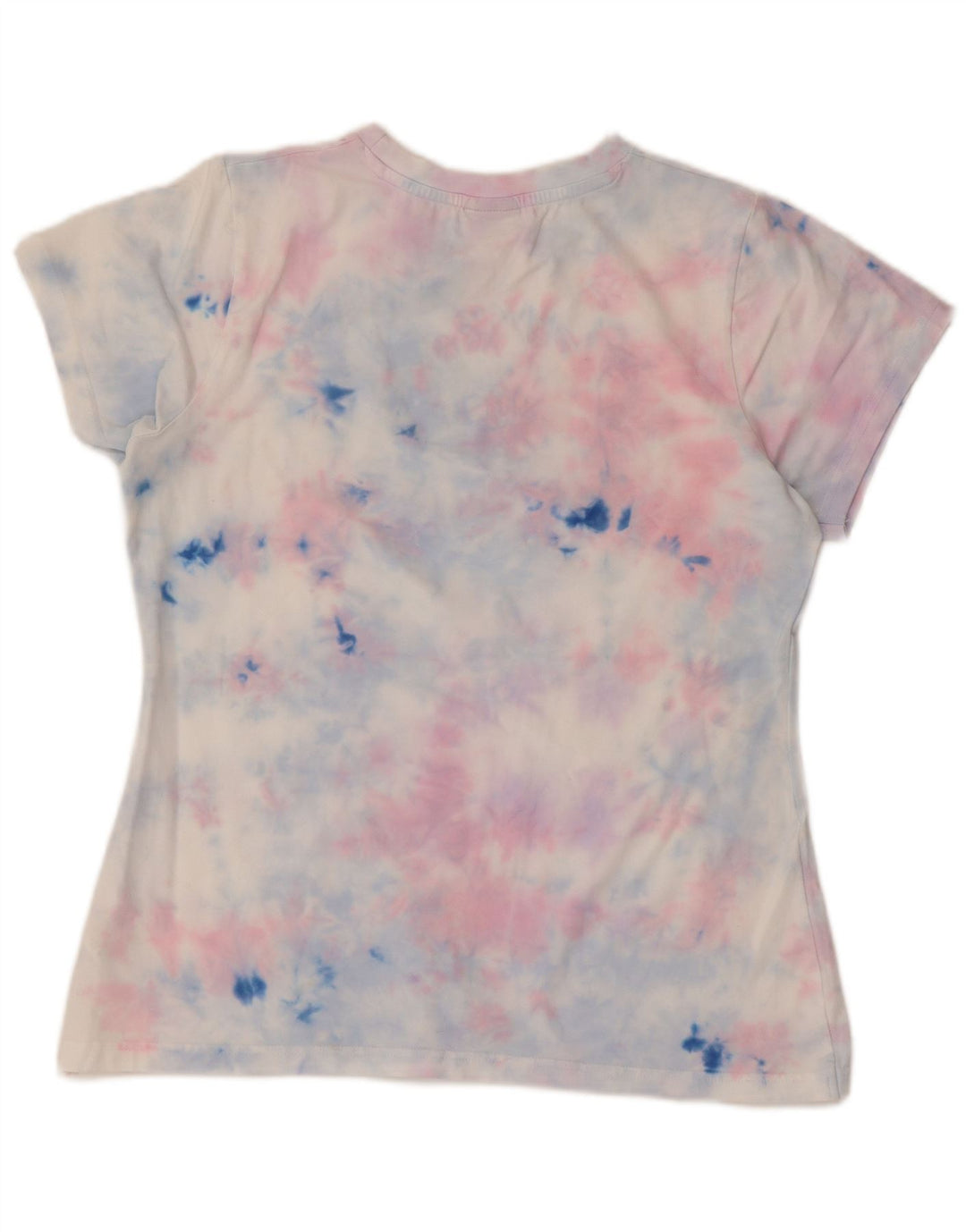 T-shirt grafica da donna Ellesse Top UK 14 grande cotone tie-dye multicolore