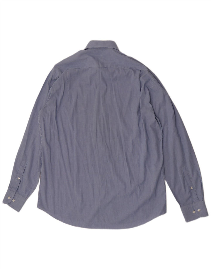 Camicia da uomo Hugo Boss taglia 41 16 grande cotone a quadretti blu