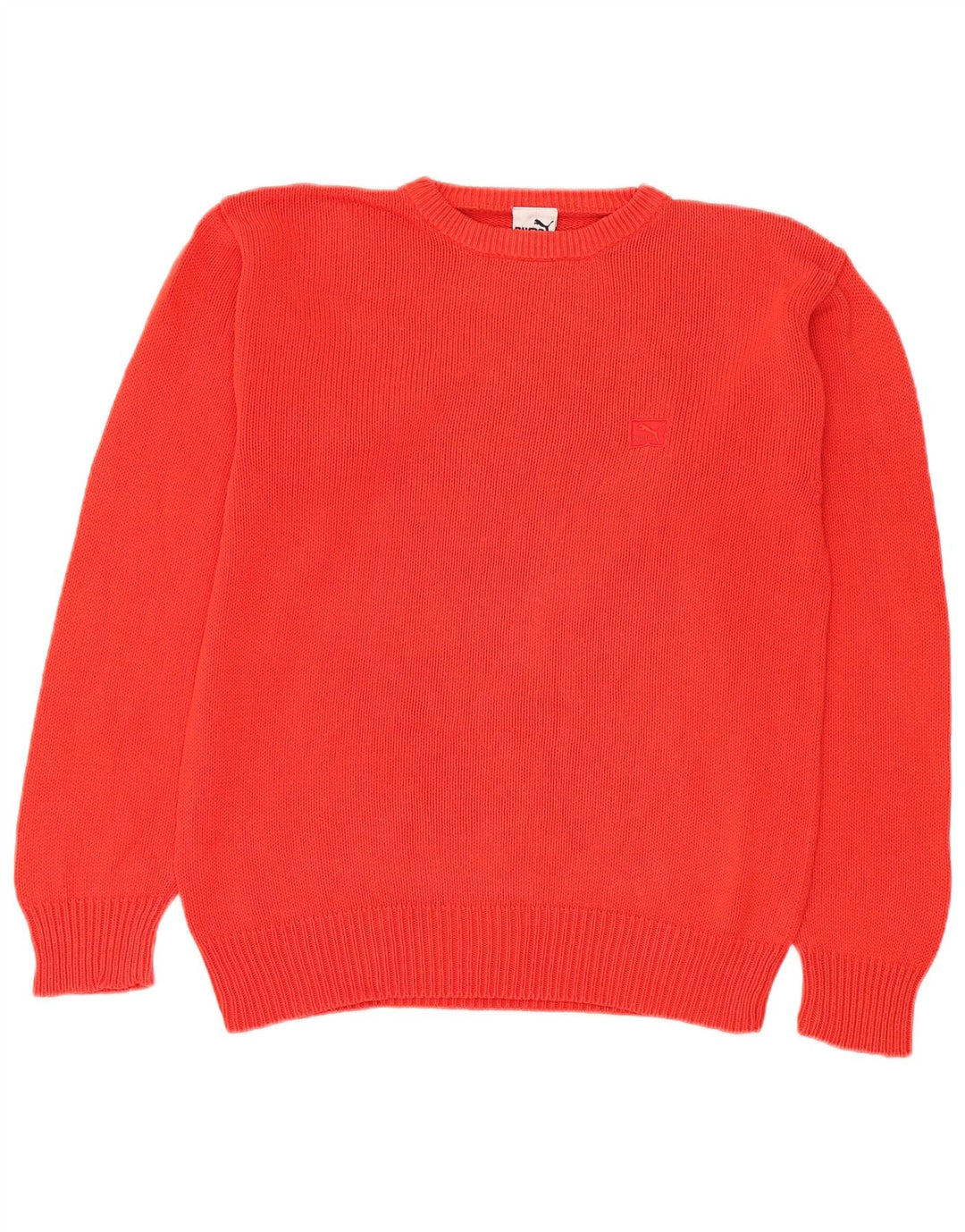 Maglione maglione girocollo da uomo Puma piccolo cotone rosso