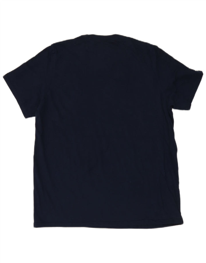 ADIDAS Mens T-Shirt Top Large Navy Blue Cotton