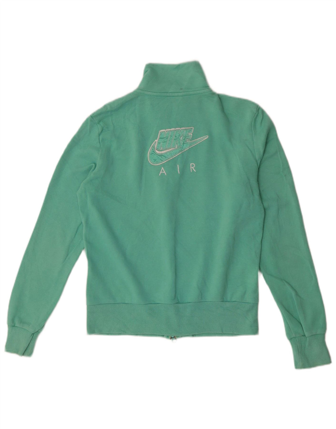 Giacca da ginnastica grafica da donna Nike UK 8/10 piccola in cotone turchese