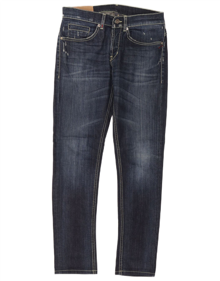 Jeans slim da uomo Dondup W31 L30 in cotone blu navy