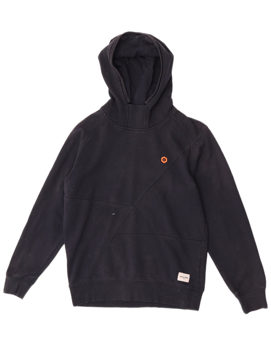 Maglione con cappuccio da uomo Jack & Jones medio in cotone blu navy
