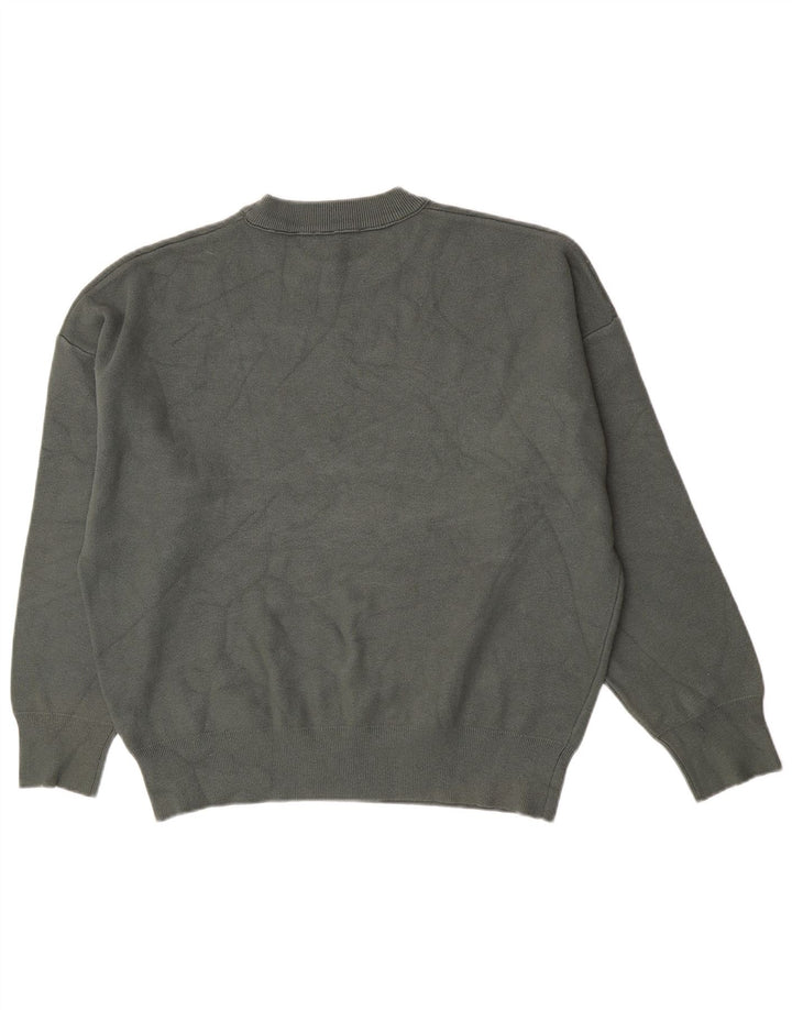 Maglione Zara da uomo girocollo grande in viscosa verde