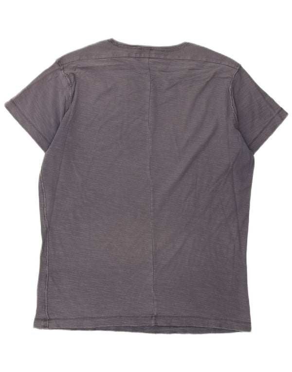 T-shirt da uomo Diesel Top in cotone grigio medio