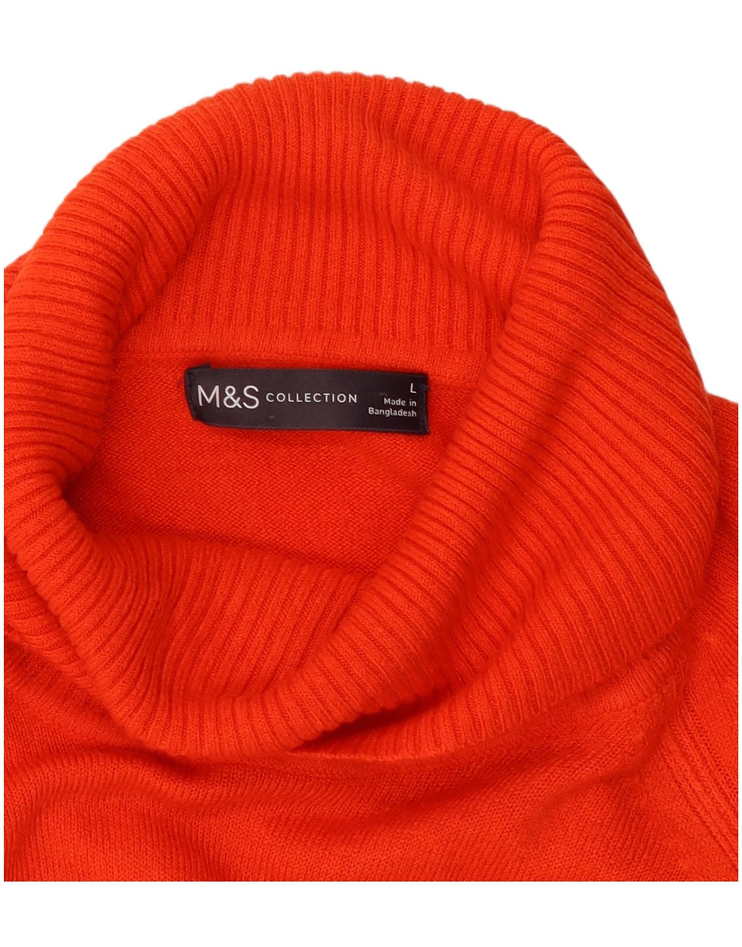 Maglione maglione a collo alto da donna Marks & Spencer UK 16 grande rosso