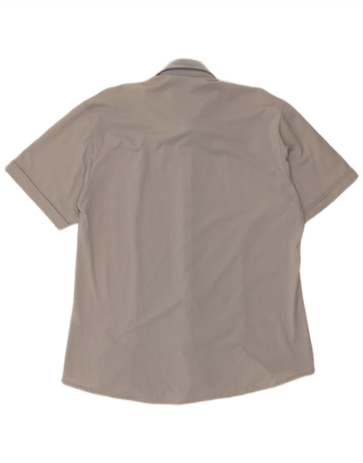 Camicia a maniche corte da uomo Sasch Large in poliestere color block grigio