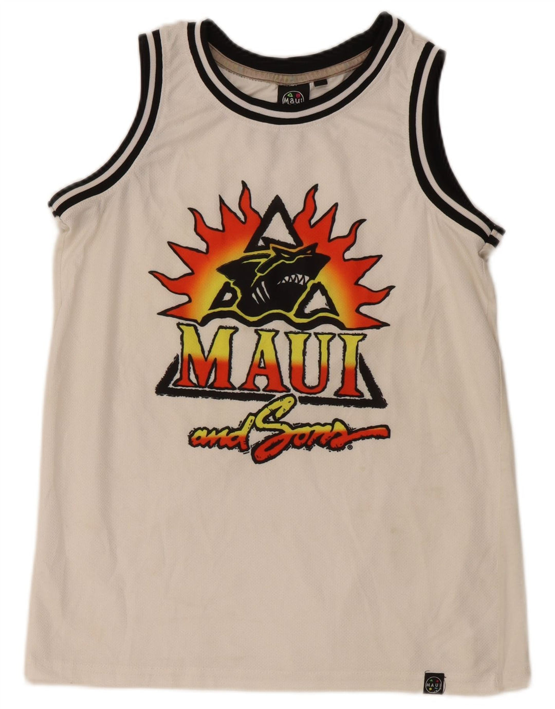 MAUI MAUI Boys Graphic Vest Top 12-13 Years White