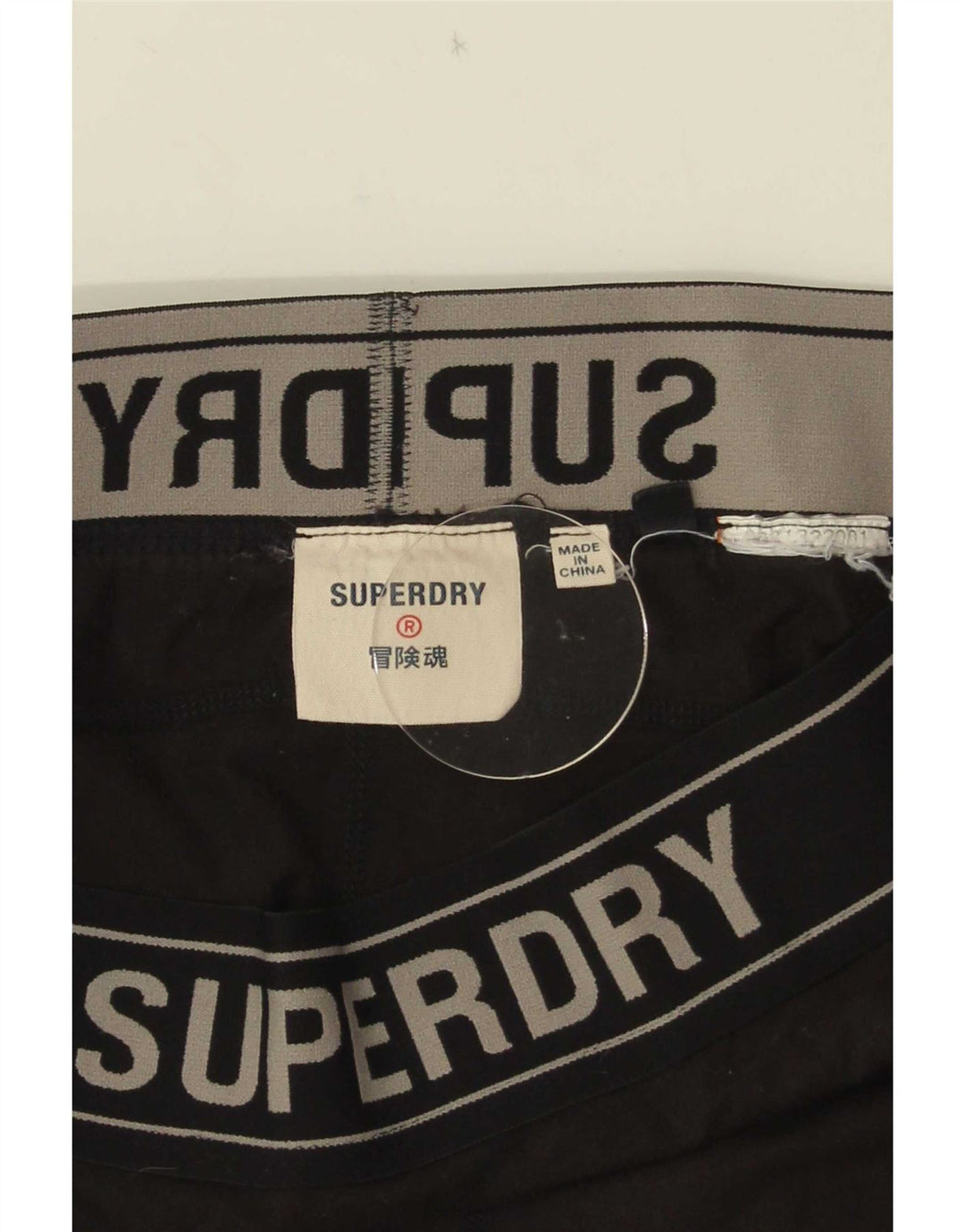 Leggings grafici da donna Superdry UK 16 Large Nero Poliammide