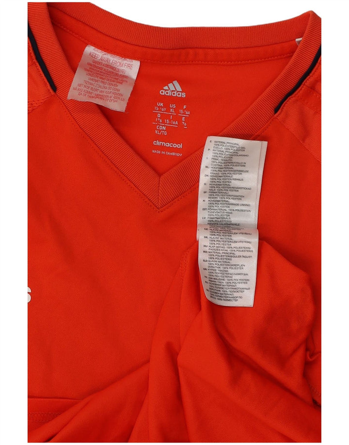 Maglietta Adidas Climacool da bambino 15-16 anni in poliestere arancione