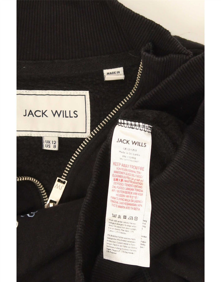 Felpa grafica oversize da donna Jack Wills UK 12 media nera