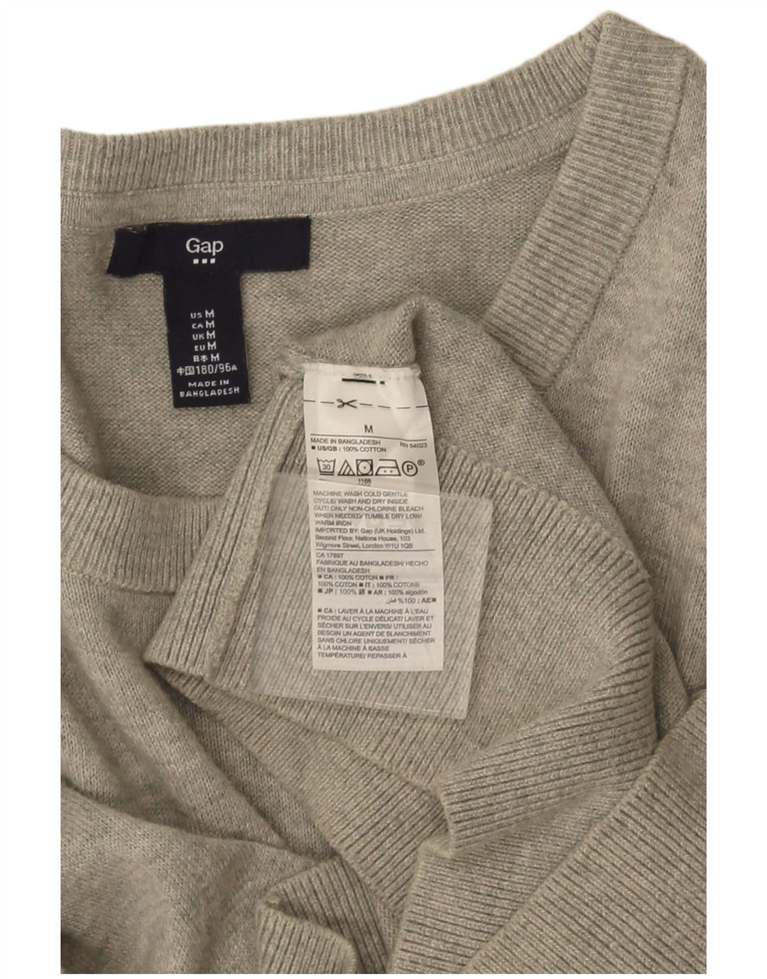 Maglione da uomo Gap con scollo a barca in cotone mélange grigio medio