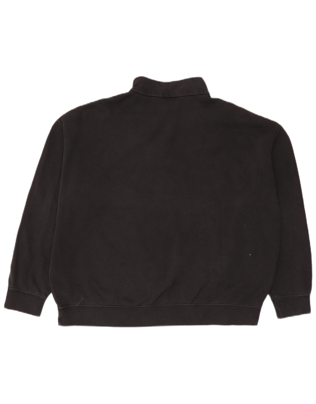 Felpa oversize da donna con zip 1/4 Nike, maglione, UK 10, piccola, cotone nero