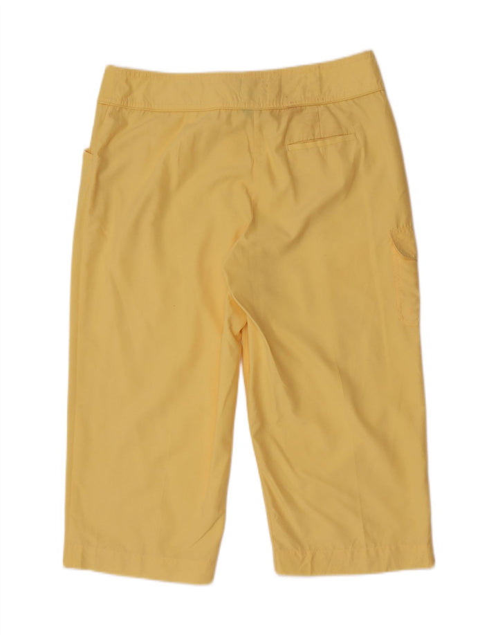 Pantaloni cargo Capri da donna Izod US 12 Large W34 L22 poliestere giallo
