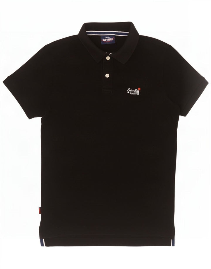 Polo da uomo Superdry in cotone nero medio