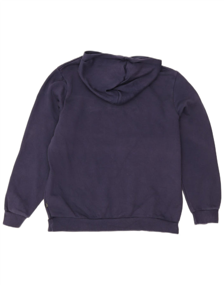 Felpa con cappuccio grafica da uomo Puma Large in cotone blu navy