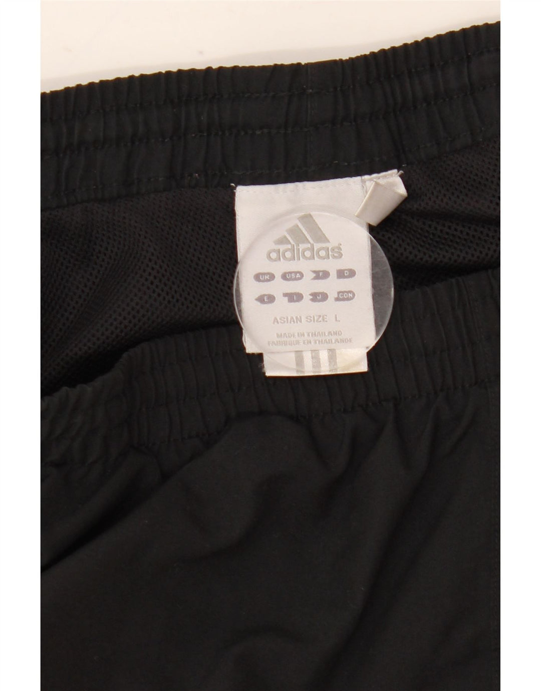 Pantaloni da tuta da uomo Adidas Large neri in poliestere