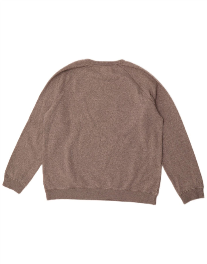 Felpa grafica da uomo Adidas, maglione grande, cotone chiazzato grigio