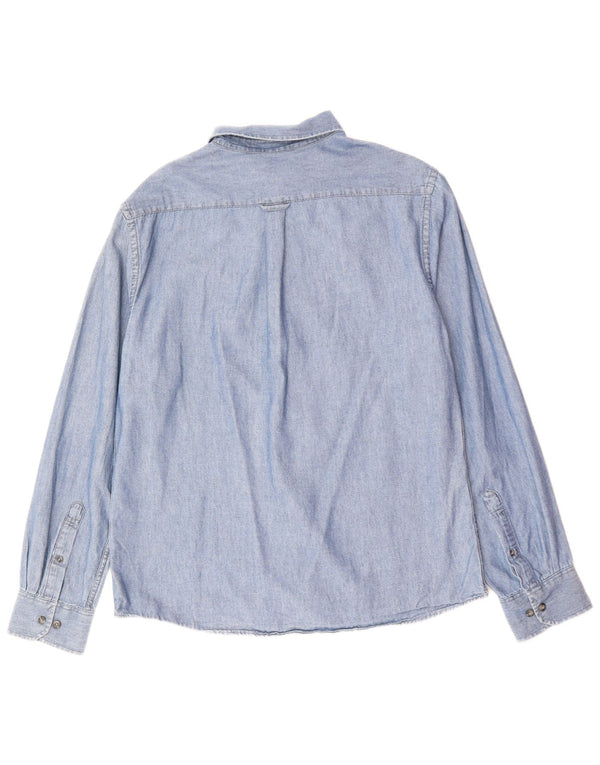 Camicia di jeans da uomo acqua salata IZOD grande cotone blu