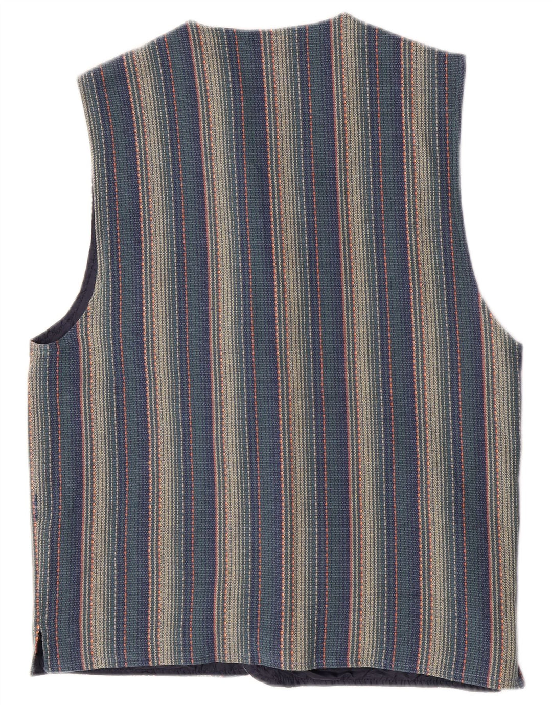 Gilet da uomo Cartouche UK 38 Cotone a righe blu medio